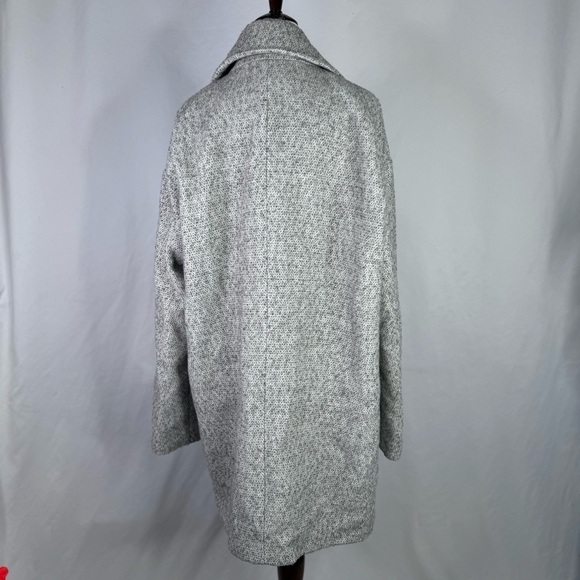 Avec Les Filles boxy tweed coat double breasted grey patch pockets M - Picture 5 of 10